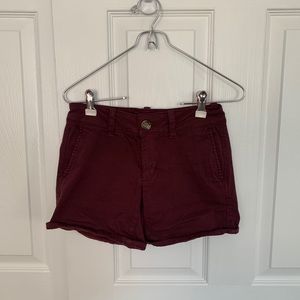 American Eagle Outfitters Midi Burgundy Shorts